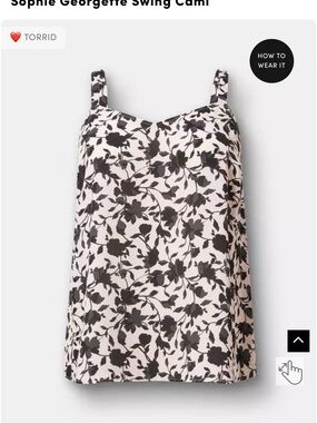 Torrid Sophie Georgette Swing Cami Size 00 NWT